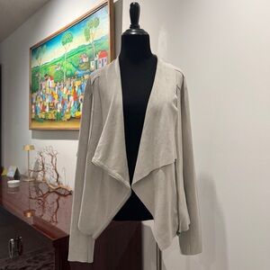 Blank NYC Light Gray Draped Blazer